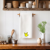 SIGN LANGUAGE ASL "I LOVE YOU"  YELLOW FULL HAND ILY HAND KITCHEN TOWEL