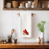 SIGN LANGUAGE ASL "I LOVE YOU"  WINTER CARDINAL  HAND ILY HAND KITCHEN TOWEL