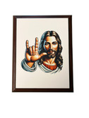 SIGN LANGUAGE ASL " JESUS SIGN HAND I LOVE YOU HAND " WALL WOOD PLAQUE,