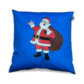 ASL SIGN LANGUAGE " I LOVE YOU" SANTA WITH BROWN BAG PILLOW