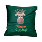 ASL SIGN LANGUAGE " I LOVE YOU" REINDEER " HAPPY HOLIDAYS" CHRISTMAS PILLOW