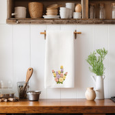 SIGN LANGUAGE ASL "I LOVE YOU" PASTED ROSE COLOR ILY HAND KITCHEN TOWEL