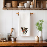 SIGN LANGUAGE ASL "I LOVE YOU"  CRAZY COW  ILY HAND KITCHEN TOWEL