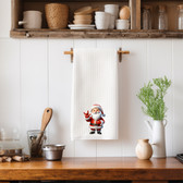 SIGN LANGUAGE ASL "I LOVE YOU"  SANTA STAND ILY HAND KITCHEN TOWEL