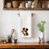 SIGN LANGUAGE ASL "I LOVE YOU"  AUSTRALIAN SHEPHERD HAND ILY HAND KITCHEN TOWEL