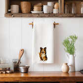 SIGN LANGUAGE ASL "I LOVE YOU" SHELTIE  ILY HAND KITCHEN TOWEL