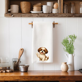 SIGN LANGUAGE ASL "I LOVE YOU" SHIH TZU  ILY HAND KITCHEN TOWEL