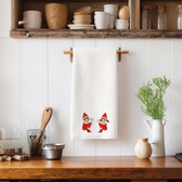 SIGN LANGUAGE ASL "I LOVE YOU"  ELF GIRL AND BOY ILY HAND KITCHEN TOWEL