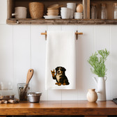 SIGN LANGUAGE ASL "I LOVE YOU" BERNESE MOUNTAIN DOG ILY HAND KITCHEN TOWEL