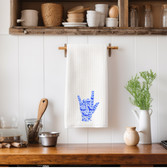 SIGN LANGUAGE ASL "I LOVE YOU" FLORAL CHINOISERIE  PART 2 KITCHEN TOWEL
