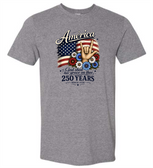 SIGN LANGUAGE I LOVE YOU ASL AMERICA 250 YEARS WITH FLOWERS WITH BLACK LETTERS (ADULT) OR (YOUTH