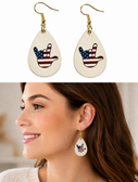 SIGN LANGUAGE ASL " I LOVE YOU" USA HANDS EARRING PAIRS (GOLD HOOKS)