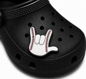 SIGN LANGUAGE ASL  I LOVE YOU SHOES CHARM  (BASEBALL )