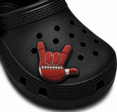 SIGN LANGUAGE ASL  I LOVE YOU SHOES CHARM  (FOOTBALL )