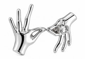 SIGN LANGUAGE ASL INTERPRETER PIN (SILVER)