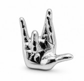 SIGN LANGUAGE HAND ASL "I REALLY LOVE YOU" PIN (SILVER)