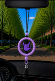 SIGN LANGUAGE ASL " I LOVE YOU" HAND WITH  MIRROR HANGING OR ANYTHING HANGING (#8)