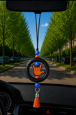 SIGN LANGUAGE ASL " I LOVE YOU" HAND WITH  MIRROR HANGING OR ANYTHING HANGING (#14)