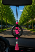 SIGN LANGUAGE ASL " I LOVE YOU" HAND WITH  MIRROR HANGING OR ANYTHING HANGING (#19)