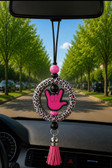 SIGN LANGUAGE ASL " I LOVE YOU" HAND WITH  MIRROR HANGING OR ANYTHING HANGING (#23)