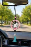 SIGN LANGUAGE ASL " I LOVE YOU" HAND WITH  MIRROR HANGING OR ANYTHING HANGING (#41)