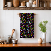 SIGN LANGUAGE ASL "I LOVE YOU" COLORFUL HANDS KITCHEN TOWEL