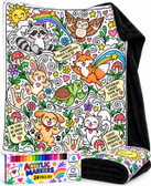 SIGN LANGUAGE ASL  "I LOVE YOU" SIGN HAND ANIMAL DIY COLOR BLANKET ADULT FLANNEL BLANKET  PRE ORDER!!