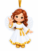 SIGN LANGUAGE ASL FULL "I LOVE YOU" HAND ANGEL CHRISTMAS ORNAMENT ACRYLIC