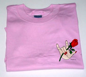 Hand & Rose T-Shirt (Pink) Adult