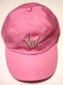 Pink Cap with Draw ILY (Lime Thread)
