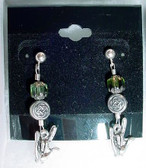 ILY Earrings Glass Bead (Green)