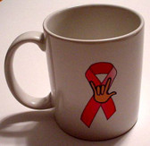 Pink Ribbon w/ILY Hand 11 oz Mug