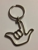 Outline " I LOVE YOU" Keychain (Gold or Silver Alloy)