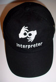 Interpreter Cap Embroidery (Black) White-hand