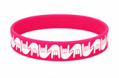 SIGN LANGUAGE ASL "I LOVE YOU" HANDS Awareness Bracelet Silicone (PINK)