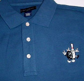 Bowling Polo Shirt Embroidery (Royal) Adult