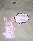 Deaf Bunny Sign ILY words (Tan) Adult