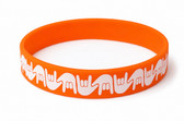 SIGN LANGUAGE ASL "I LOVE YOU" HANDS Awareness Bracelet Silicone (ORANGE)