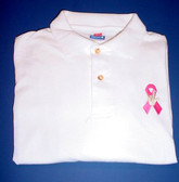Pink Ribbon with ILY hand Polo Shirt (Adult)