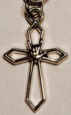 Cross with I LOVE YOU hand  Silver Necklace 16 " to 30 "