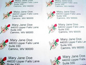 Custom Mailing  Labels with Hand w/Rose (Tan)