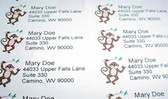 Custom Mailing Labels with Monkey sign " I LOVE YOU"