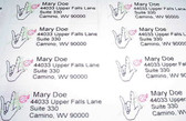 Custom Mailing Labels with Hand w/Rose (Black)