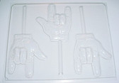 3 HANDS SIGN  ILY - Mold for Candy-Chocolate with Stick