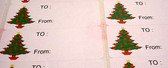 Christmas Label  Xmas  Tree with ILY ( TO & FROM)