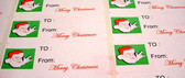 Christmas Label Santa  Face with ILY ( TO & FROM)