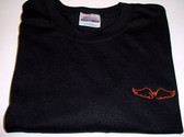 Black T-Shirt Embroidery Wings with Draw ILY (HD) Adult