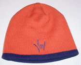 Knit Skull Cap Orange w/ Navy Strip Draw ILY