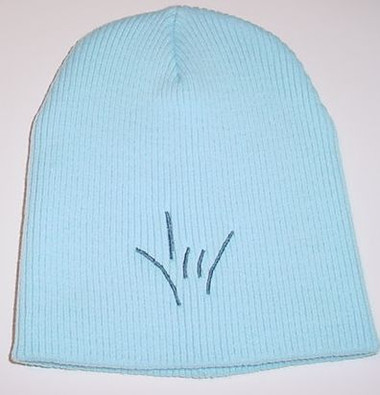 Knit Skull Cap Light Blue, (Navy) Draw 