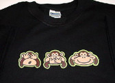 3 monkeys Signs, Youth Size Shirt